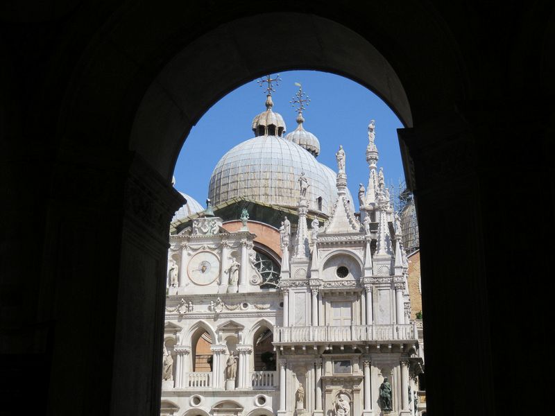 St Mark's Basilica outlined by an archway