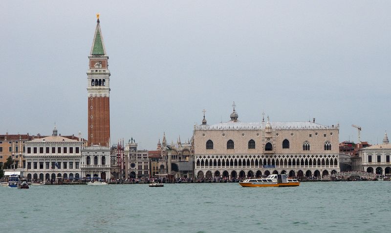 We take the vaporetto to St Mark's Square