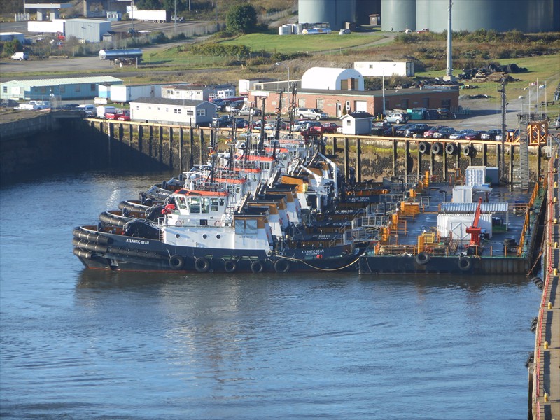 Tug boats all in a row