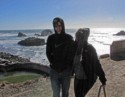 Andrew and Jessica with windblown hair
