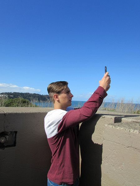 Andrew takes a picture
