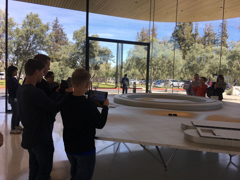 At the Apple Visitors Center