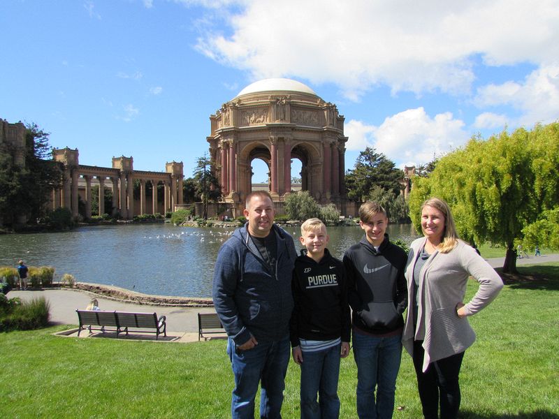 At the Palace of Fine Arts