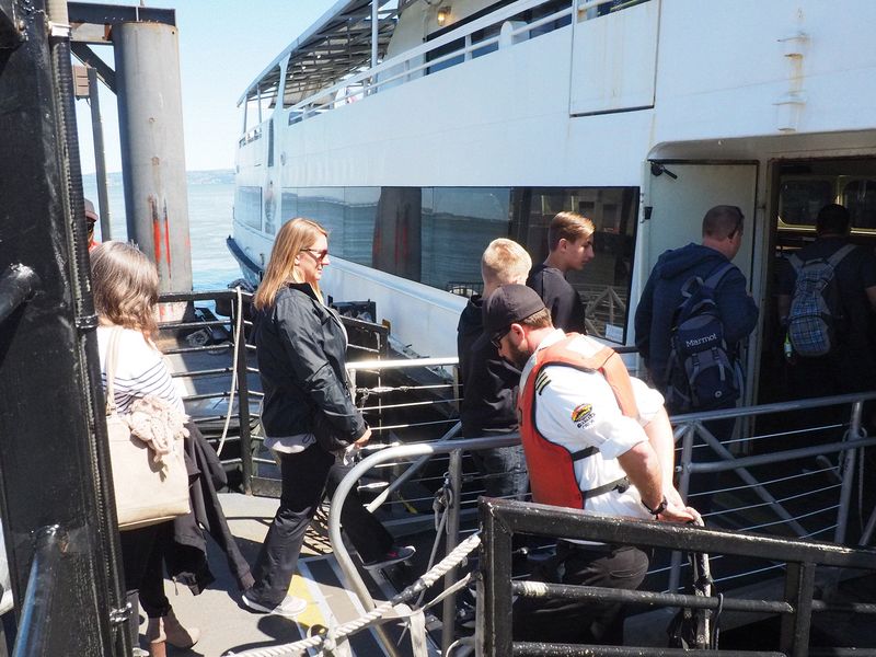 Boarding the boat