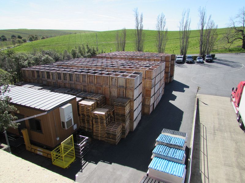Containers for hauling grapes at harvest time