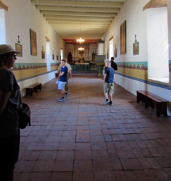 Inside the mission church