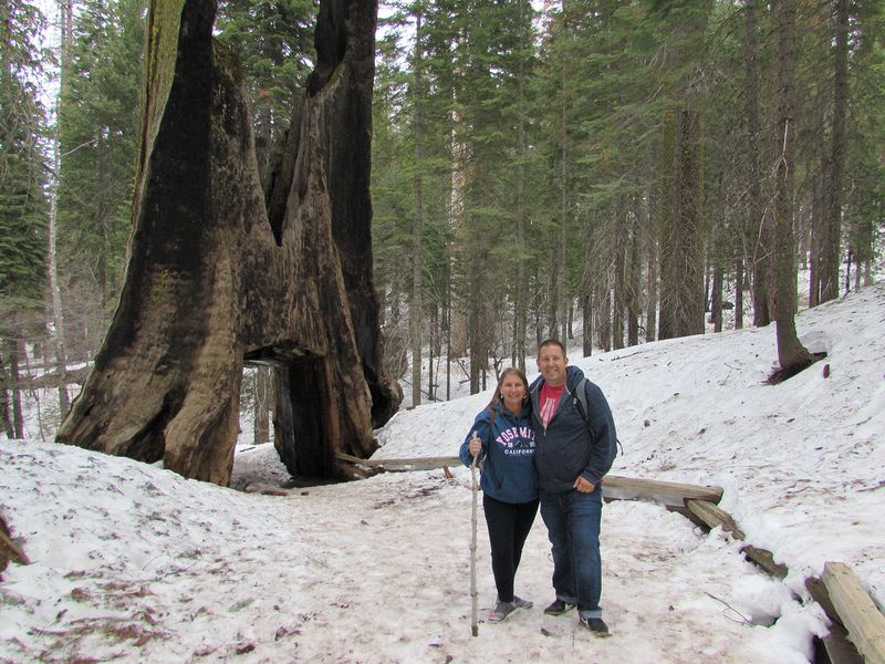Jen and Dave by the tree tunnel