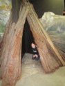 Nicholas in a Native American house