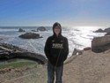 Nicholas with the Pacific Ocean in the background