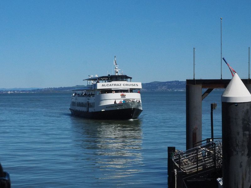 Our boat to Alcatraz is arriving