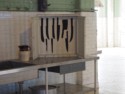 Outlines of knives to make it easy to see if they were all there