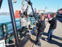 The boys experience a block and tackle at the Maritime Museum