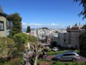 The crooked street with Coit Tower in the background