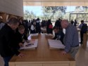 The guys peruse the Apple catalog