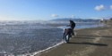 Touching the Pacific Ocean at Ocean Beach