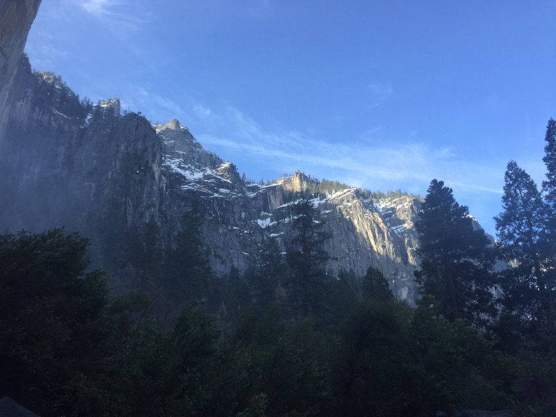 Traces of snow on the cliffs