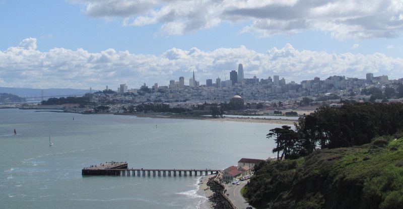 View of San Francisco from the bridge