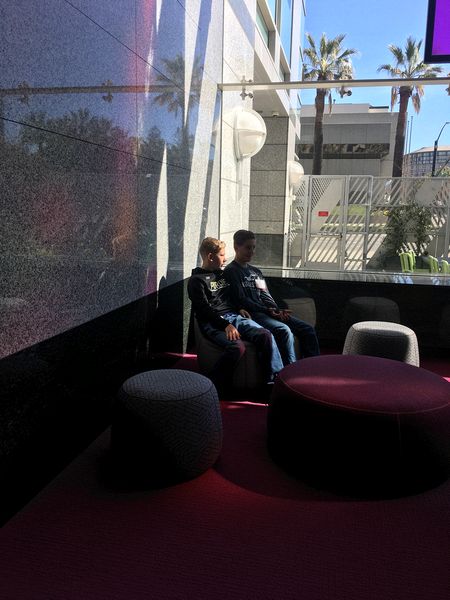 Waiting for our tour