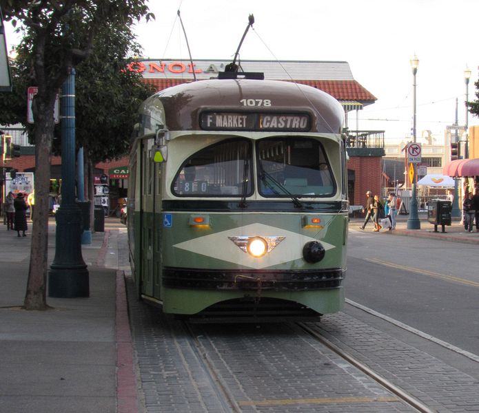 We take an antique streetcar back to BART