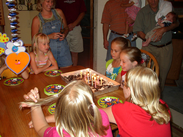 116-Cake time at Megan's party