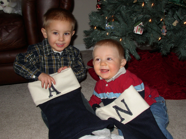 13-Andrew and Nicholas with their stockings