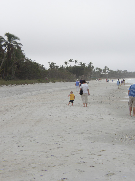 06-Andrew walks down the beach with GMa Uffelman at Naples