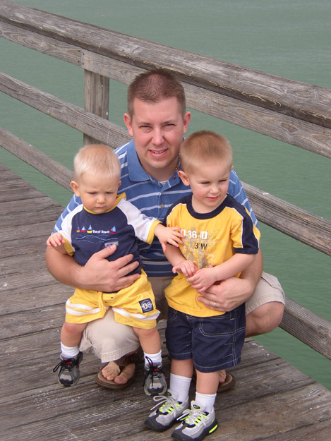 09-Dave with Nicholas and Andrew on Naples Pier