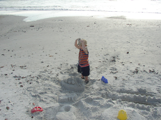 32-Andrew playing in the sand at Lovers Key