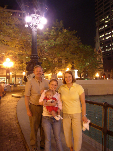 28-Uncle Pete, Jessica, Jenny and Andrew downtown Indy