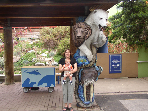 32-mom and Andrew 6 months at the zoo