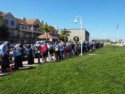 350 people are waiting to board