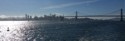 The sun is starting to set on San Francisco