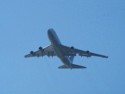 A United 747 is in the air show