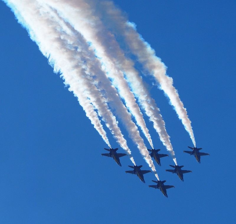 Blue Angels flying upside down