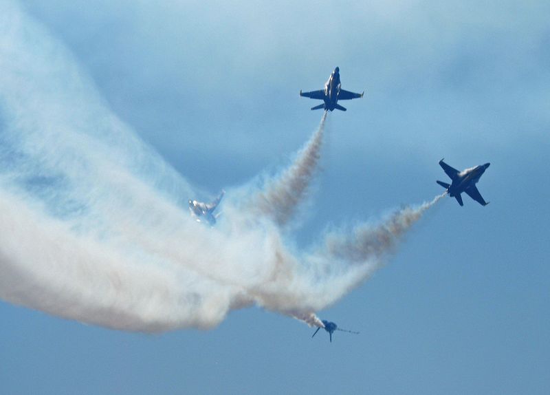 Blue Angels going every which way