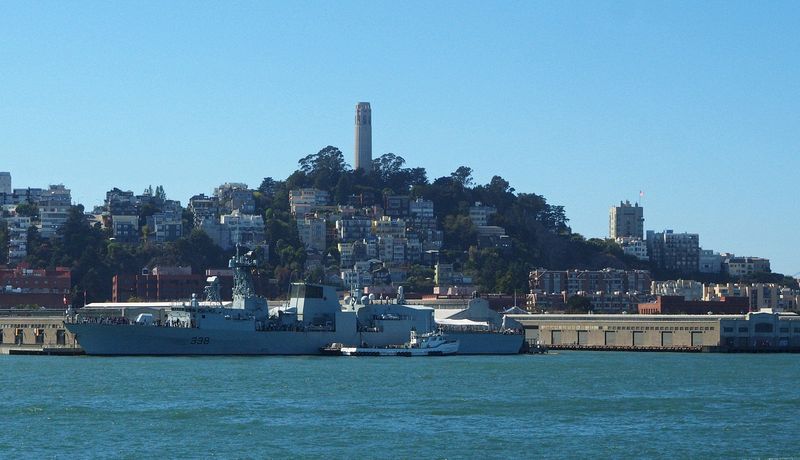 Royal Canadian Navy HMCS Winnipeg FFH 338 near Coit Tower