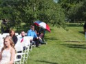 Baby under umbrella