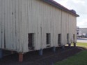 Holes in the side of the building