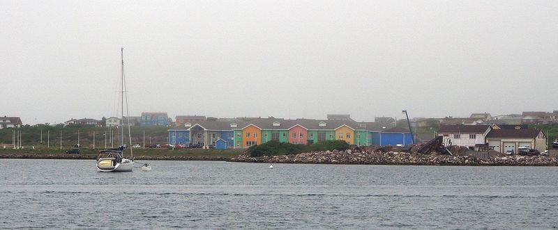 Colorful houses across the water