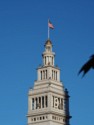 Another view of the Ferry Building clock tower at sunset