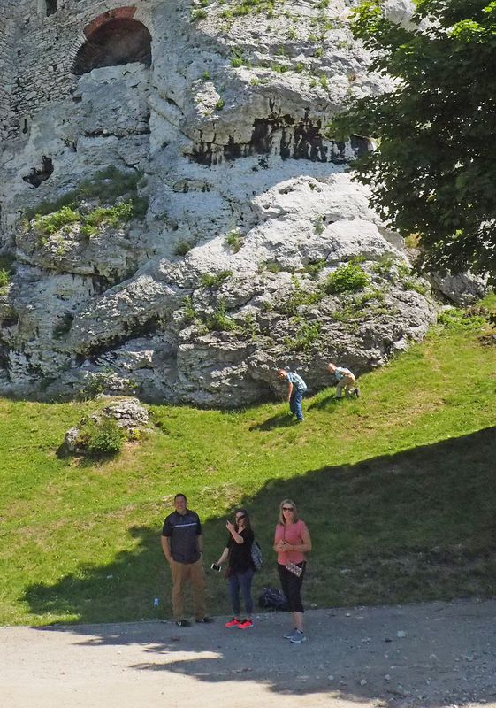 Andrew and Nicholas climb the hill to the castle
