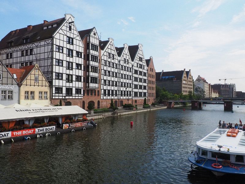 Nicely restored half-timbered buildings