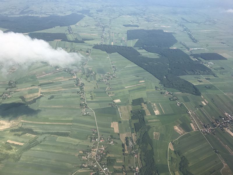 The Polish countryside from the air