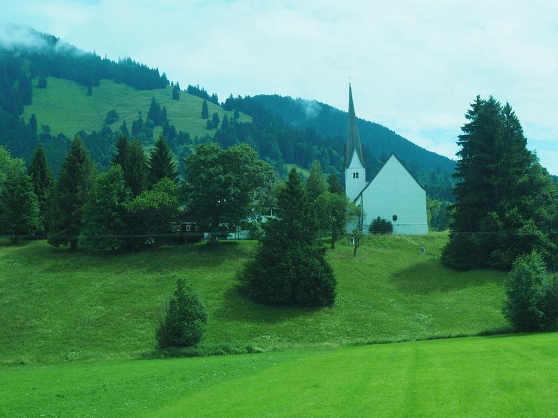 Back on the road we pass a country church