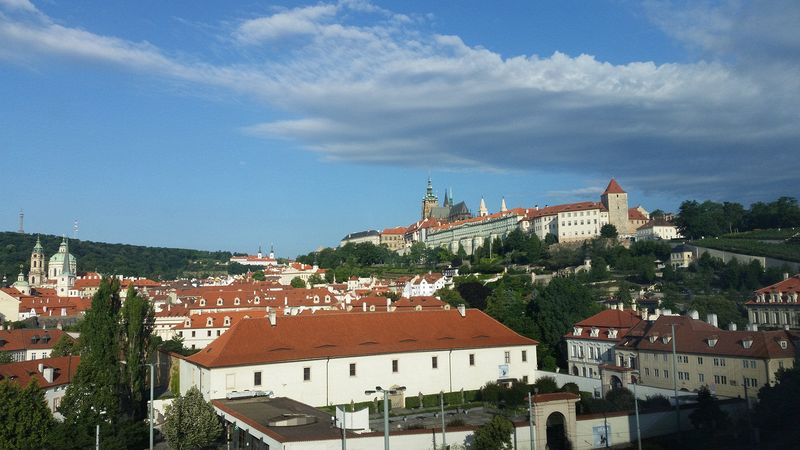 The view of Prague Castle from our hotel room