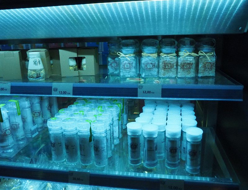 Salt for sale in the gift shop