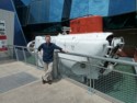 Ehren next to a deep sea submarine