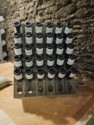 Bottles in a wine rack