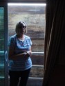 June could reach out and touch the walls of the locks from our cabin