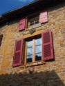 Old windows with hearts